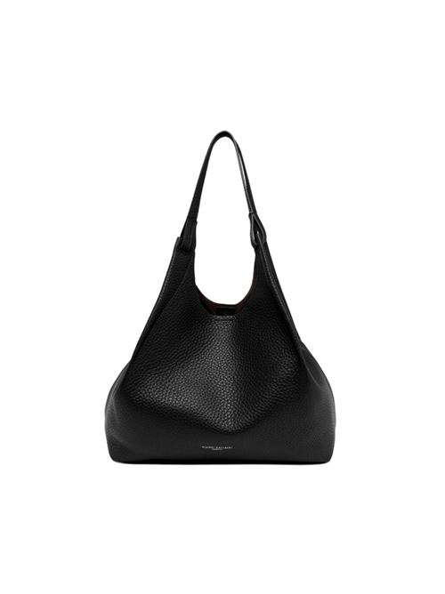 Borsa da donna in pelle martellata, a mano/spalla, colore nero/castoro GIANNI CHIARINI | 9720RNGDBL12565